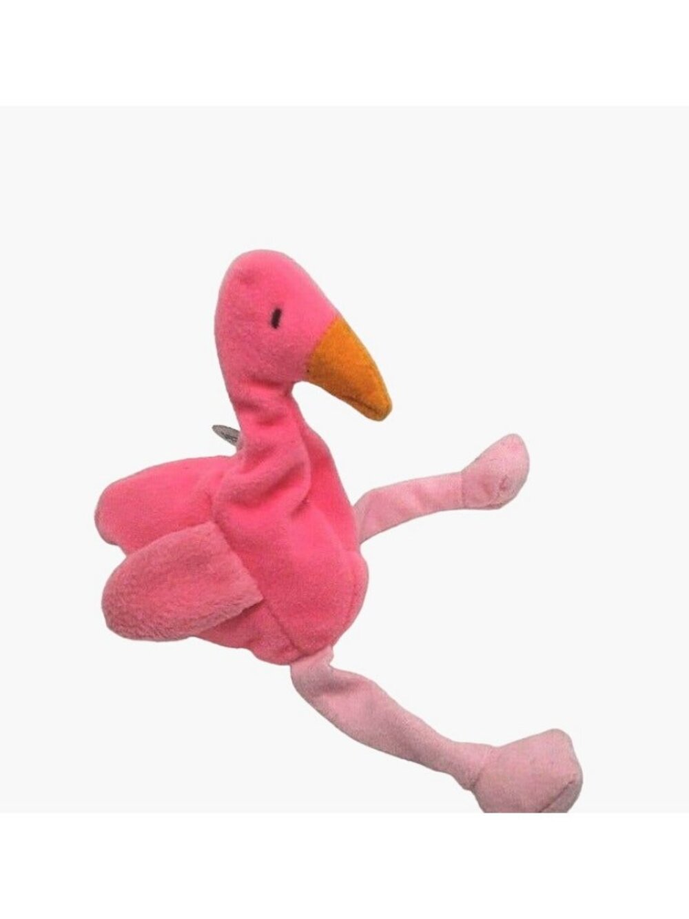 TY Teenie Beanie Baby Pinky Pink Flamingo Plush Toy 1993 mini 7 in Tags
